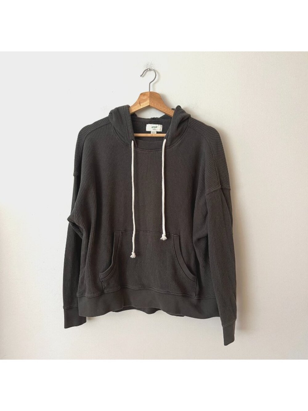 Aerie Gray Thermal Lightweight Hoodie Women's Size XS